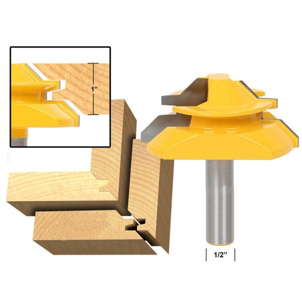 1/2 x 2-3/4 Shank Woodwork 45 Degree Engagement Tenon Cutter Blade Right Angle Accessories Knife Woodworking Tools